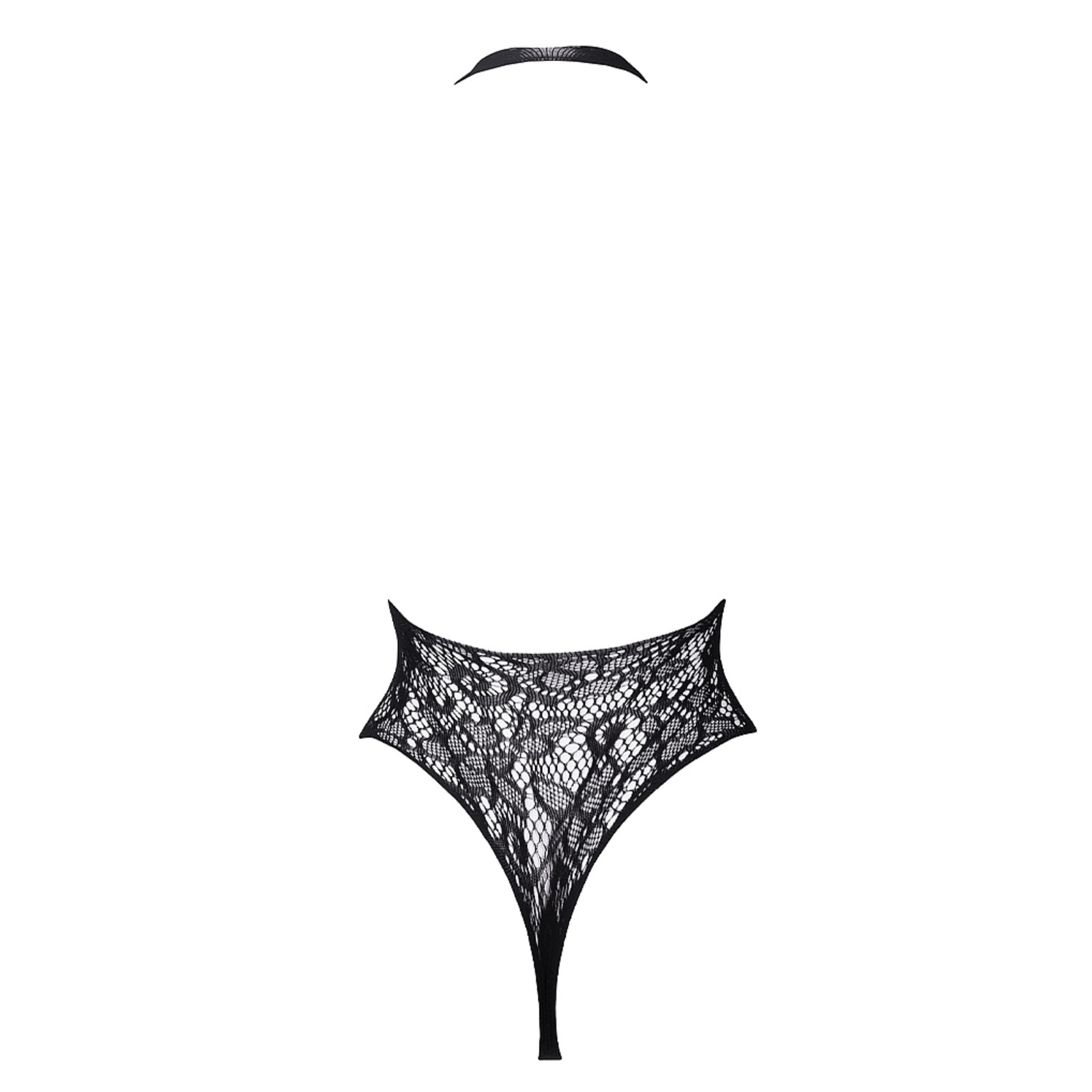 One Size Adjustable Strappy Lace Teddy Halter Neck Bodysuit Fishnet Lingerie