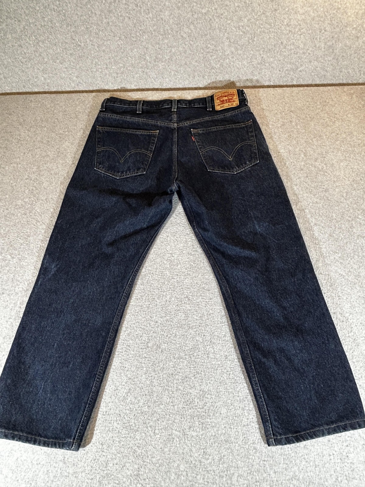 Levis 505 Jeans Mens 38×30 Regular Fit Straight Dark Wash Blue Americana Classic