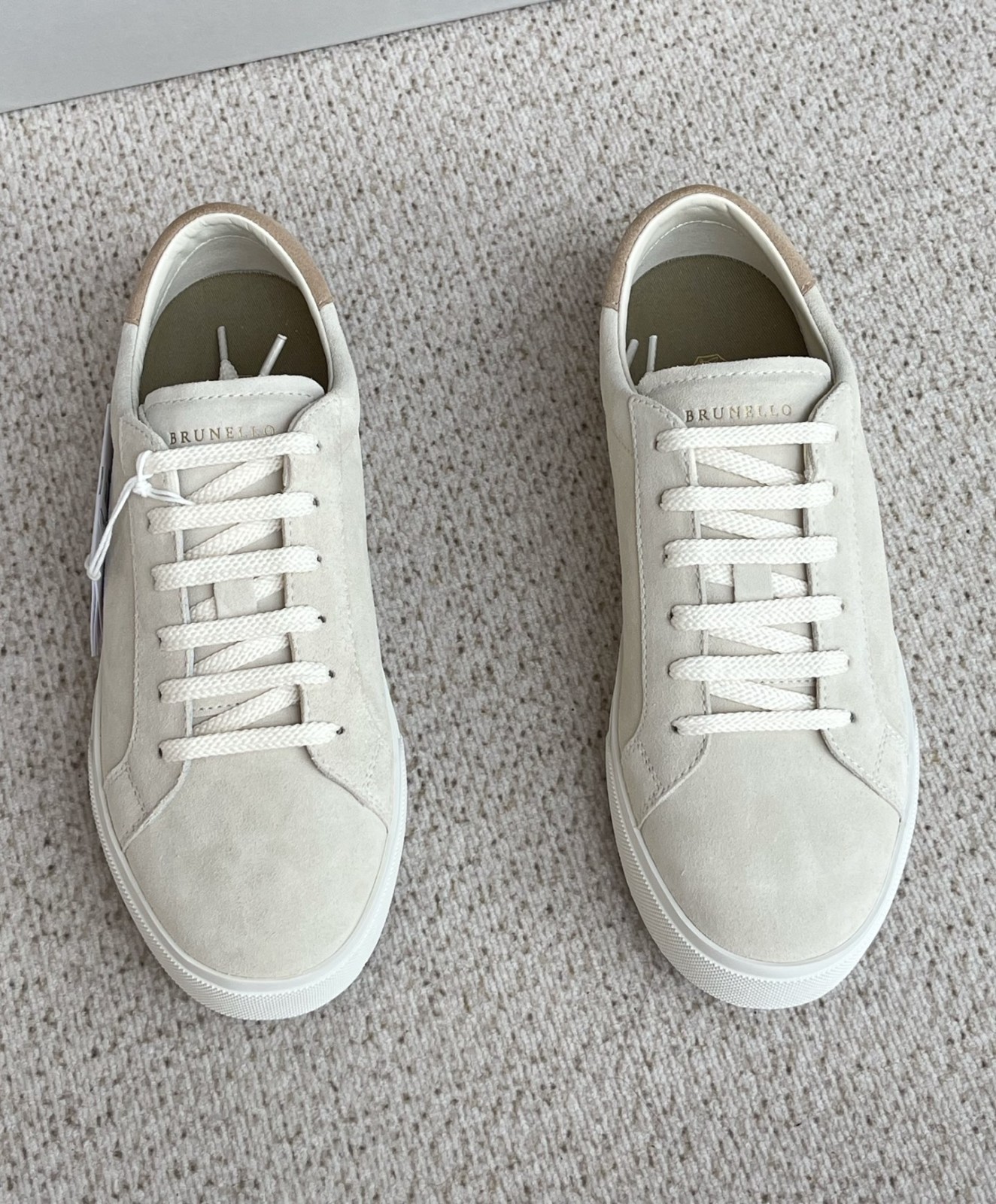 Brunello Cucinelli Washed Suede Casual Sneakers — Men’s Size 44