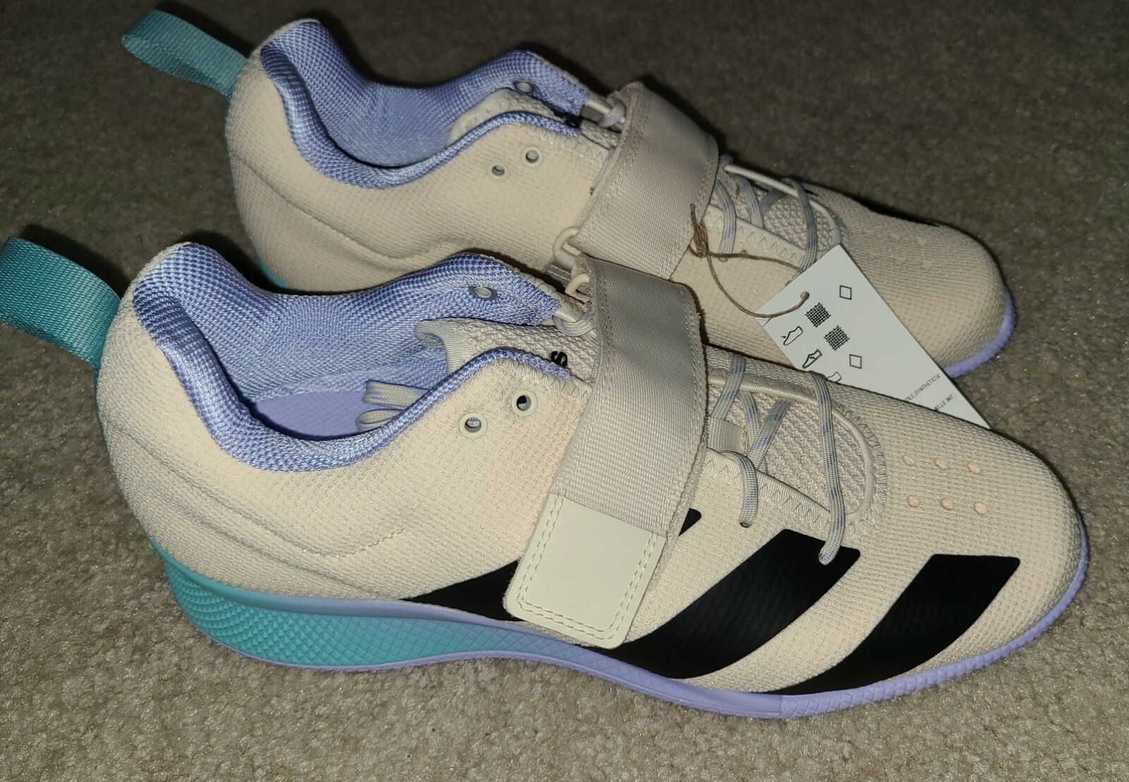 NEW Sz 9 Men’s Adidas Adipower Weightlifting 2 Shoe Wonder White Violet GZ0176