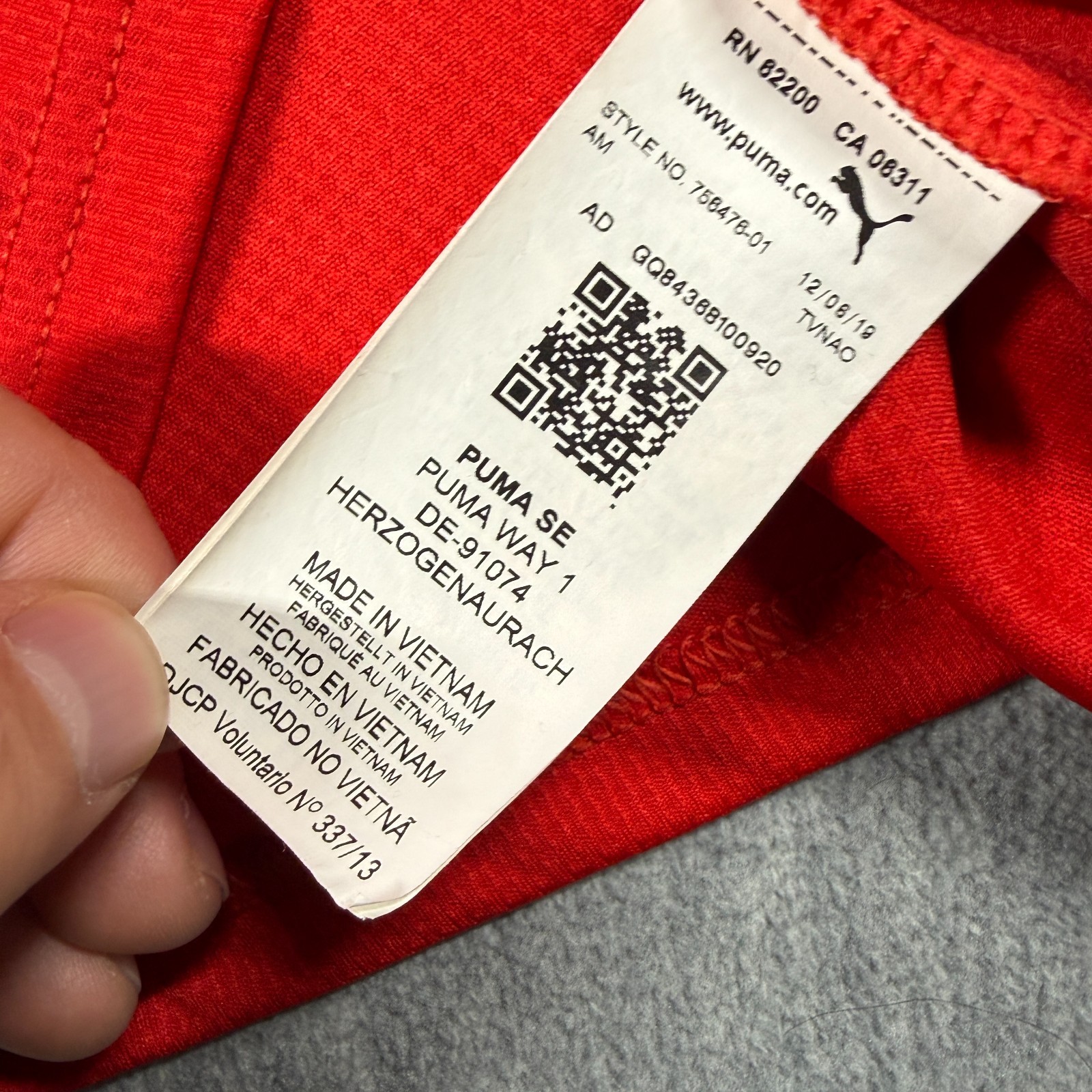 Puma Jersey Mens L Red Switzerland Suisse National Team Soccer Football Shirt