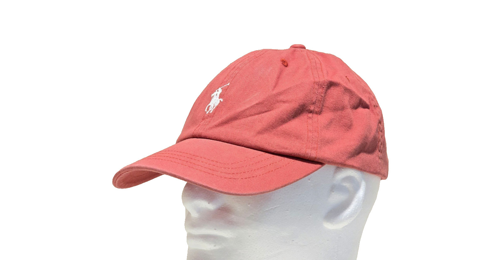 Polo Ralph Lauren Men’s One Size Cotton Chino Adjustable Ball Cap Rosewood White