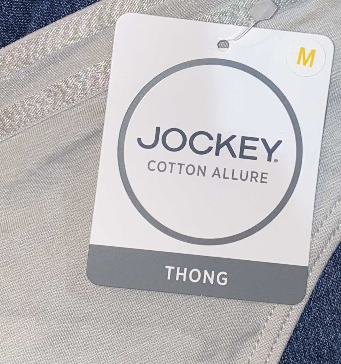 JOCKEY Supima Cotton Allure GREY Thong Panty NEW Womens S 5 M 6 L 7 XL 8 XXL 9
