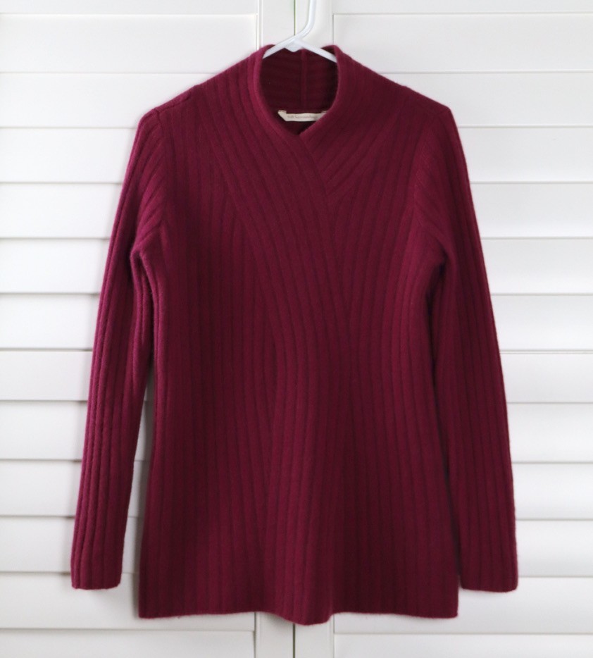 SOFT SURROUNDINGS $200 Vittoria Super Soft 100% Cashmere Sweater Top Size Small