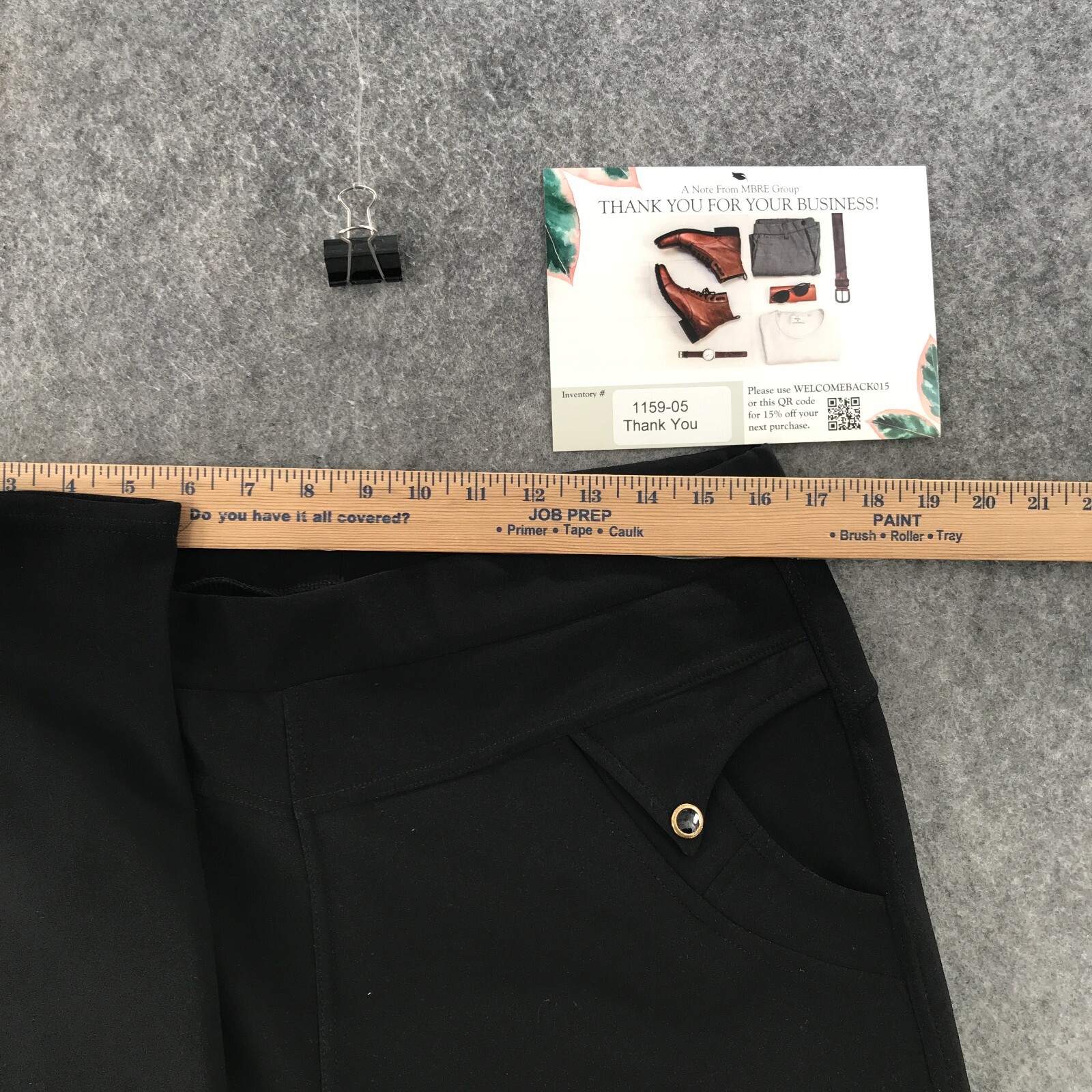 Unbranded Black Legging Skinny Curvy High-Rise Pockets Fitted Slimming Plus Size