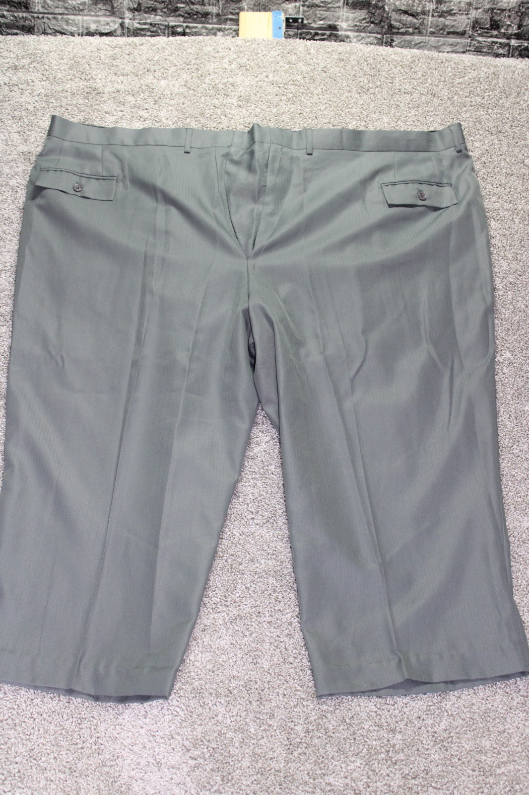 Fortino Landi Dress Pants Mens 56R Gray 60X28 Pleated Dry Clean