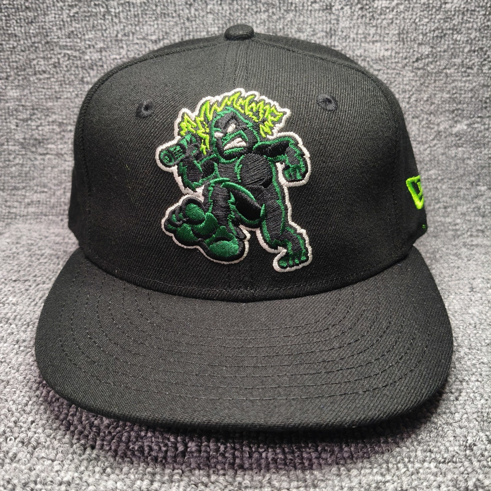 New Era Hillsboro Hops 59FIFTY Fitted Black Size 7 MiLB Hat