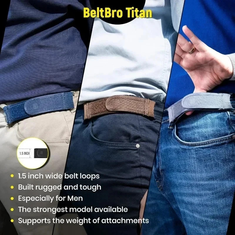 BeltBro Pro For Men Next Gen BeltPro Buckle-Free Elastic Belt
