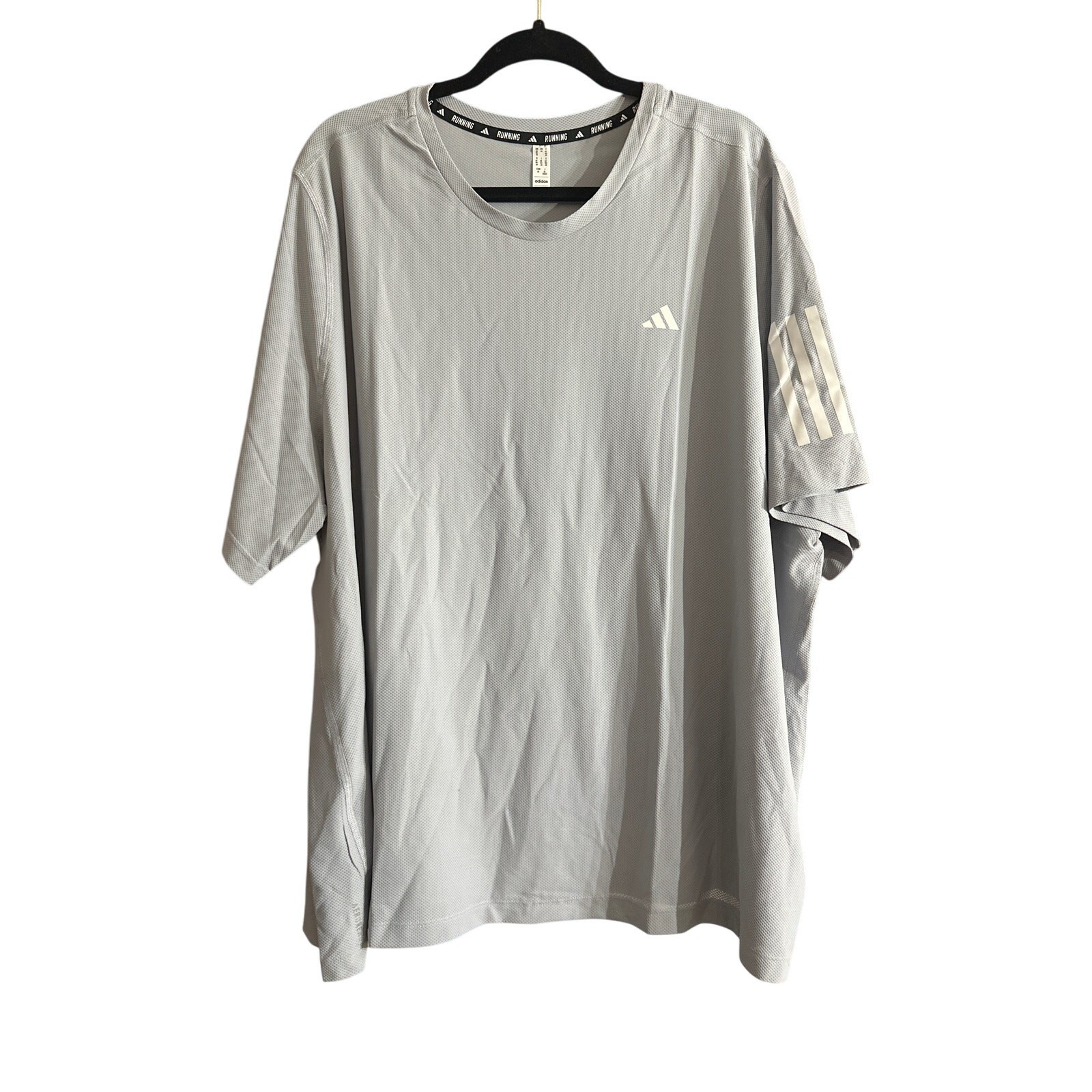 Adidas Women’s Plus Size Own The Run Halo Silver Running Tee, Size 4X, New