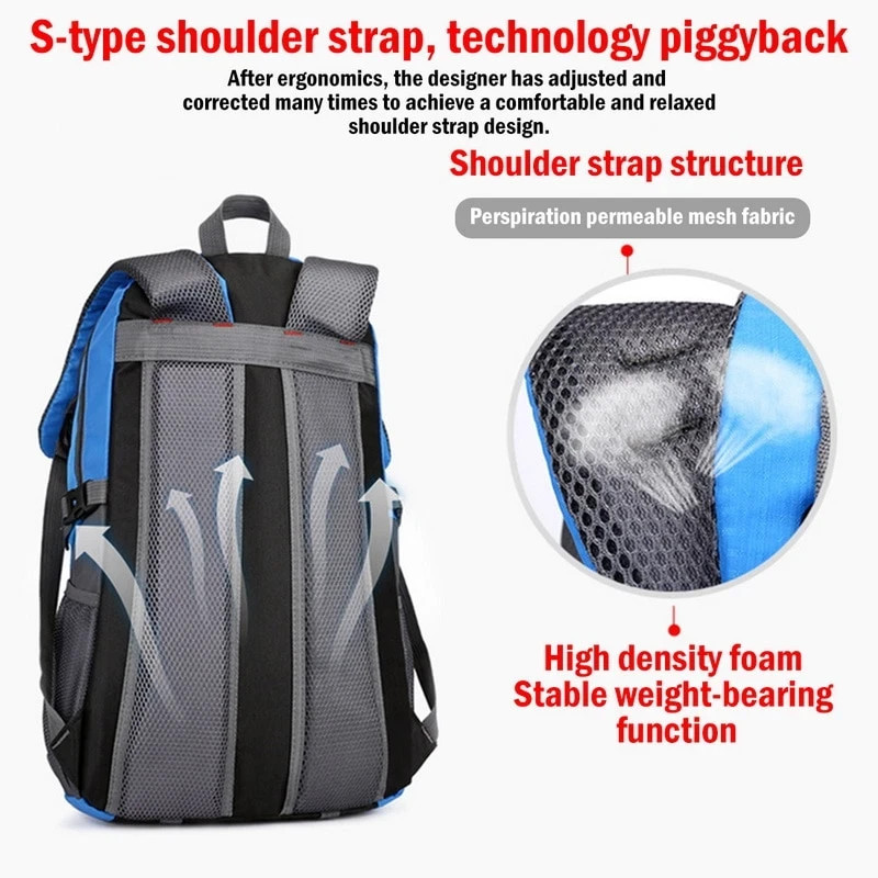 40L Men Women Travel Backpack Rucksack Camping Laptop Hiking School Book Bag