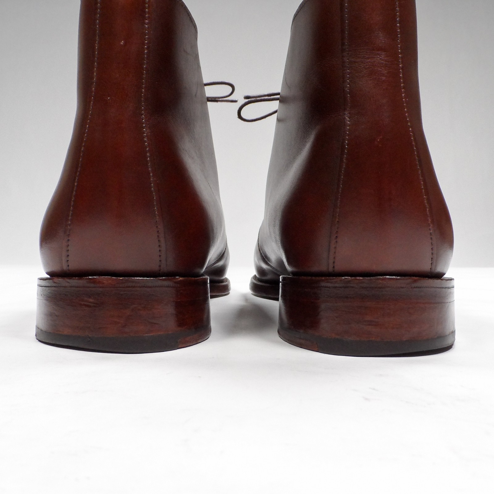E.T. Wright Masters Collection Brown Leather Chukka Lace Up Ankle Boots – 12 D