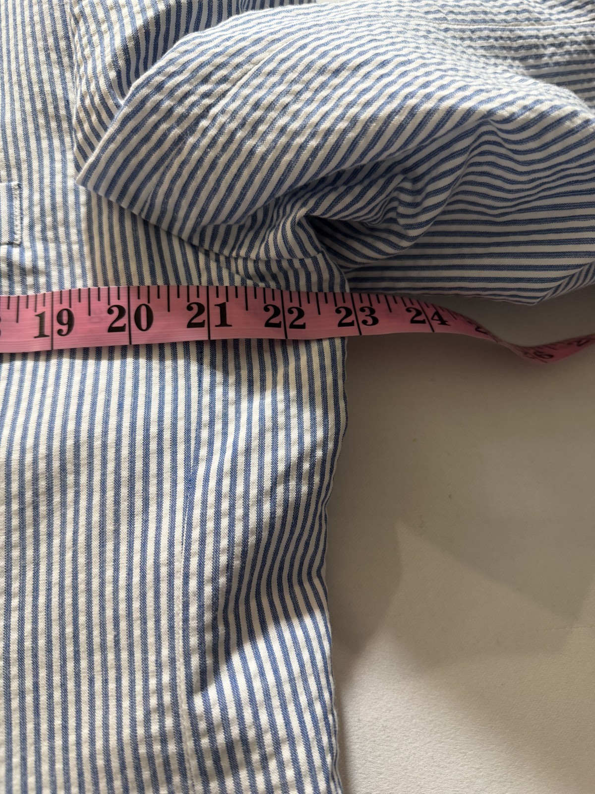 Fortino Landi Mens Seersucker Stripe Blazer & Vest Button Up 46L Double Vented