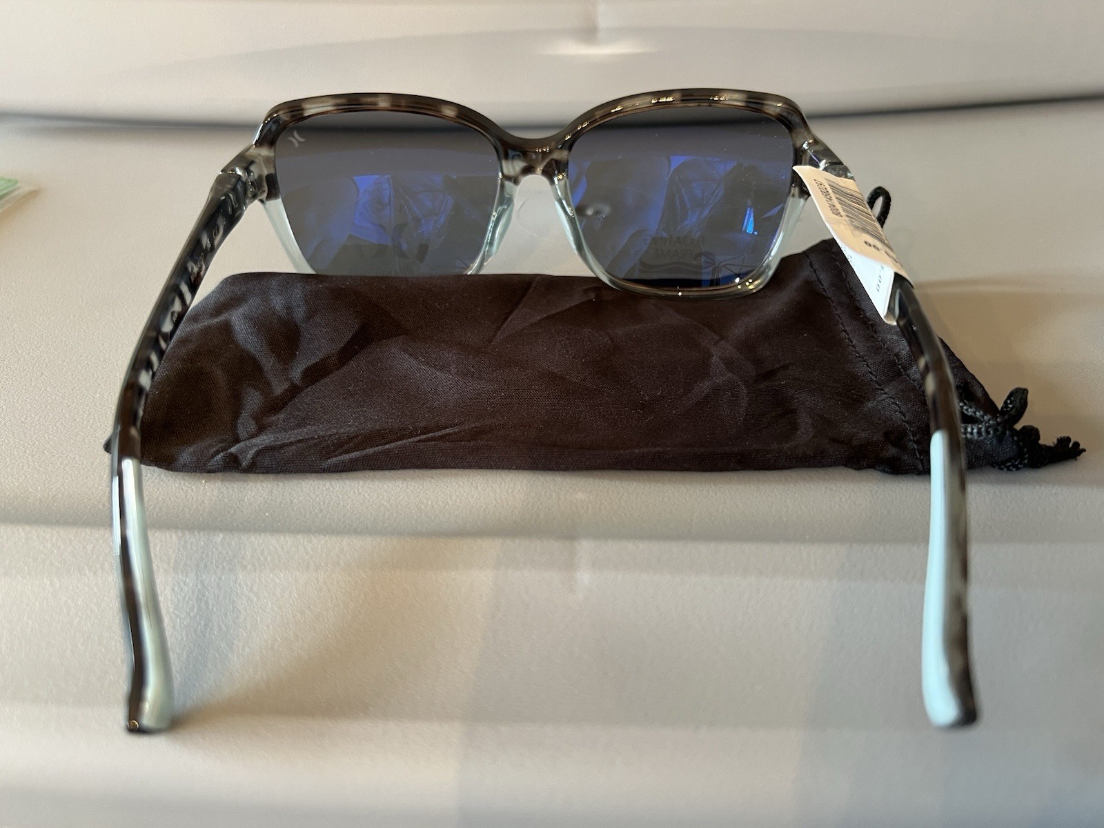 New Hurley Floating Sunglasses~Light Blue/Brown Tortoise Shell~Unisex NWT