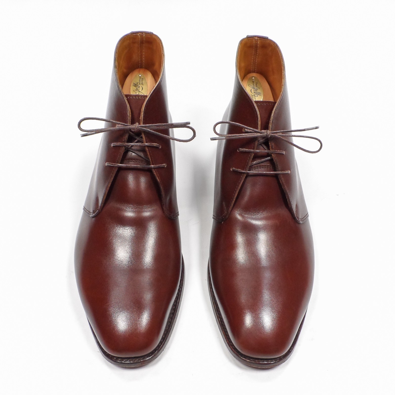 E.T. Wright Masters Collection Brown Leather Chukka Lace Up Ankle Boots – 12 D