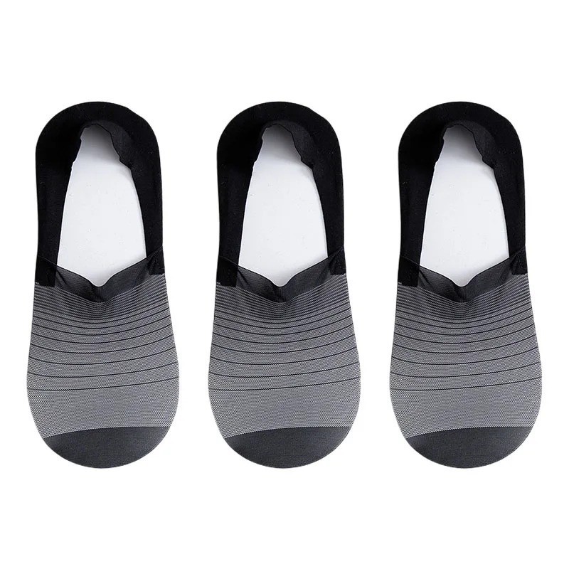 3 Pairs Men’s Low Cut Invisible Socks Mesh Summer Silicone Non Slip Comfort Fit