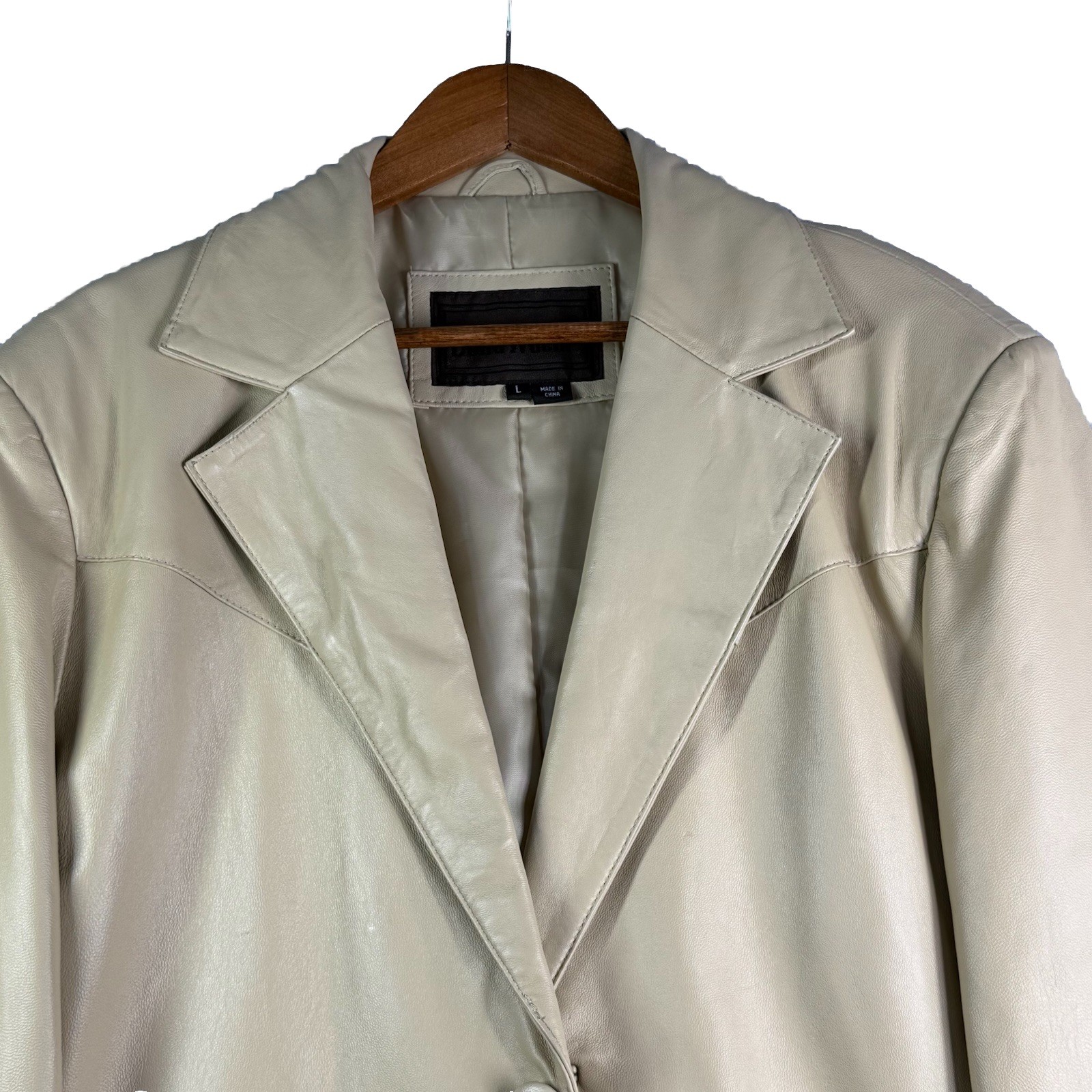 Dona Michi Classic Soft Leather Blazer Jacket Men’s Large 2 Button READ