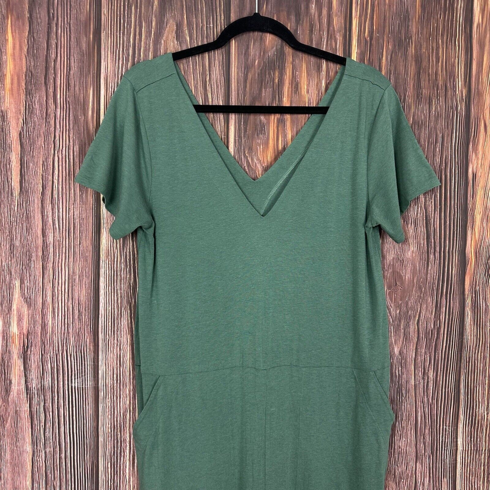 Universal Standard Ultimates Jemma Jumpsuit XXS V-Neck Green Wide Leg Oversized
