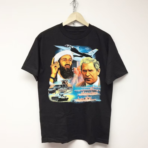 9-11 Vintage T-Shirt Rap Tee Osama Bin Laden, Cotton Shirt For Unisex