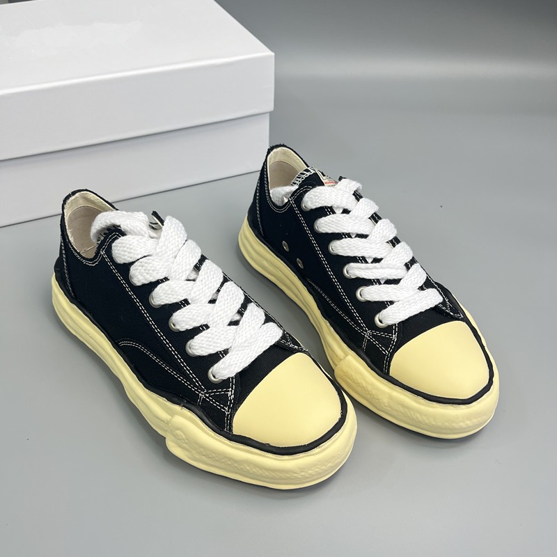 Maison Mihara Yasuhiro Unisex Canvas Platform Preppy Casual Sneakers NEW