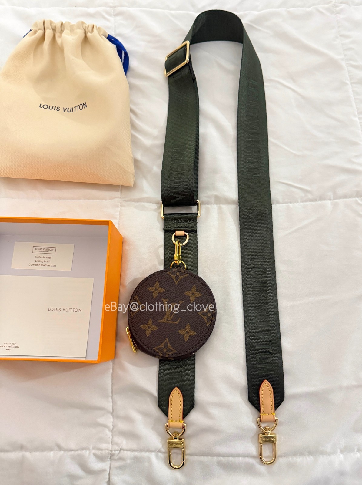 Louis Vuitton Shoulder Strap Adjustable Crossbody Shoulder Replacement Green