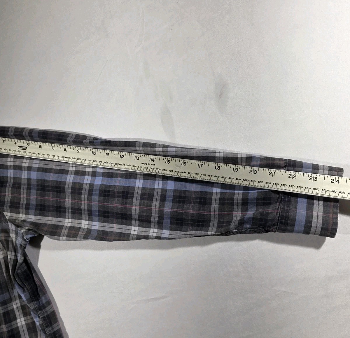 UNTUCKit Button Down Shirt Mens Medium Gray/Blue Carano 100% Cotton Long Sleeve