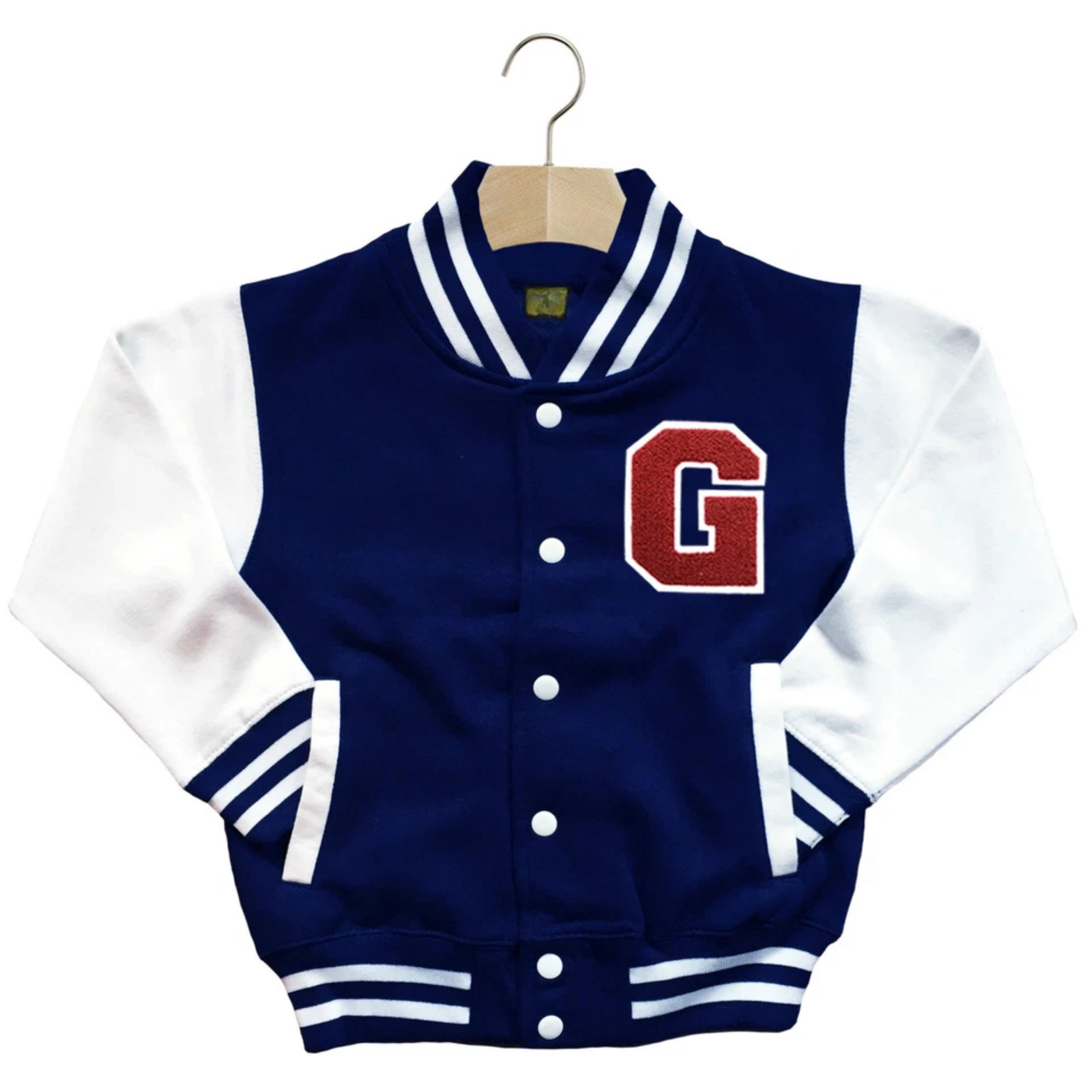 CLASSIC VARSITY BASEBALL JACKET UNISEX PERSONALIZED GENUINE US E COLLEGE LETTER