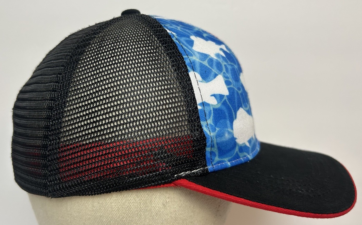 Myrtle Beach SC American Flag Fish Snapback Cap Trucker OSFM