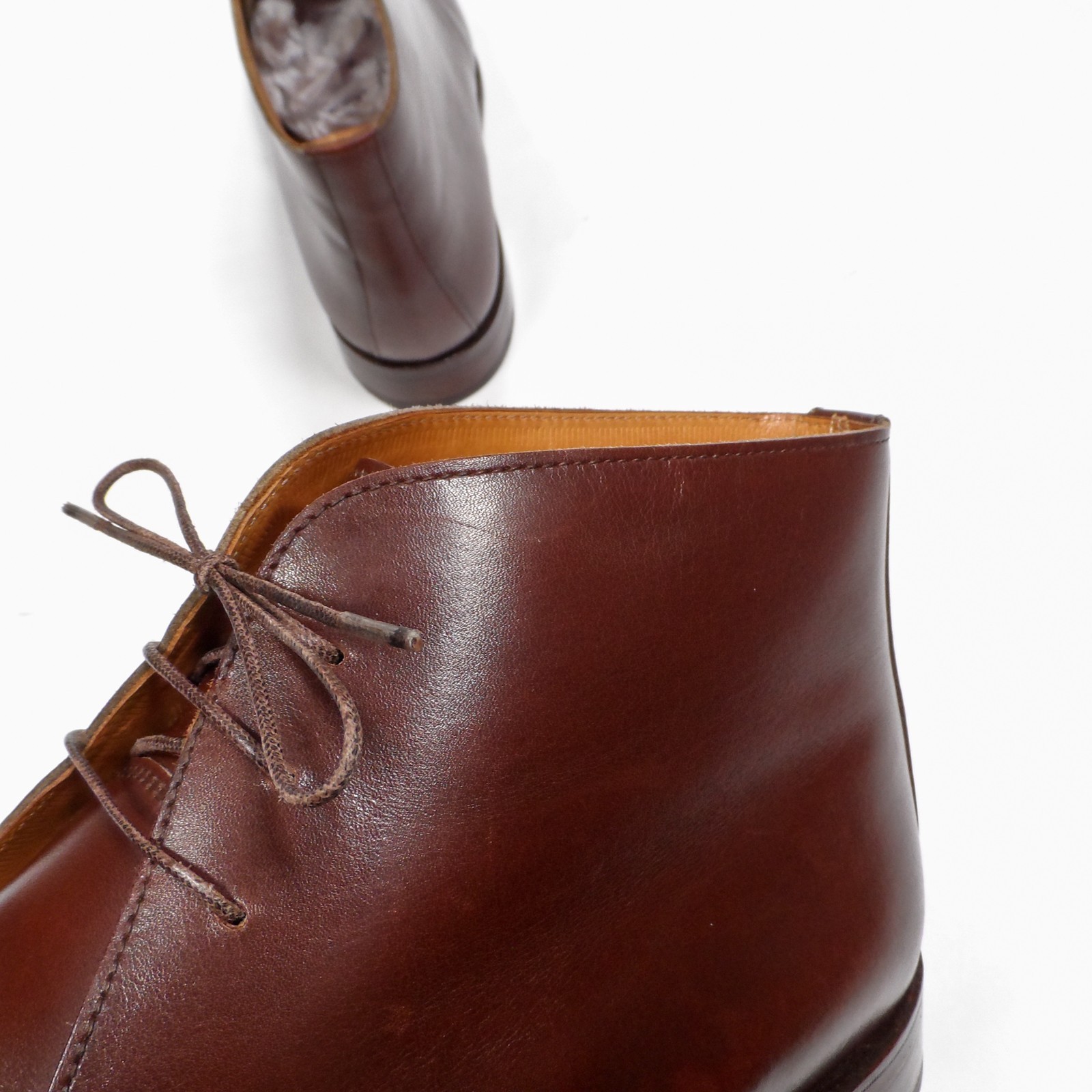 E.T. Wright Masters Collection Brown Leather Chukka Lace Up Ankle Boots – 12 D