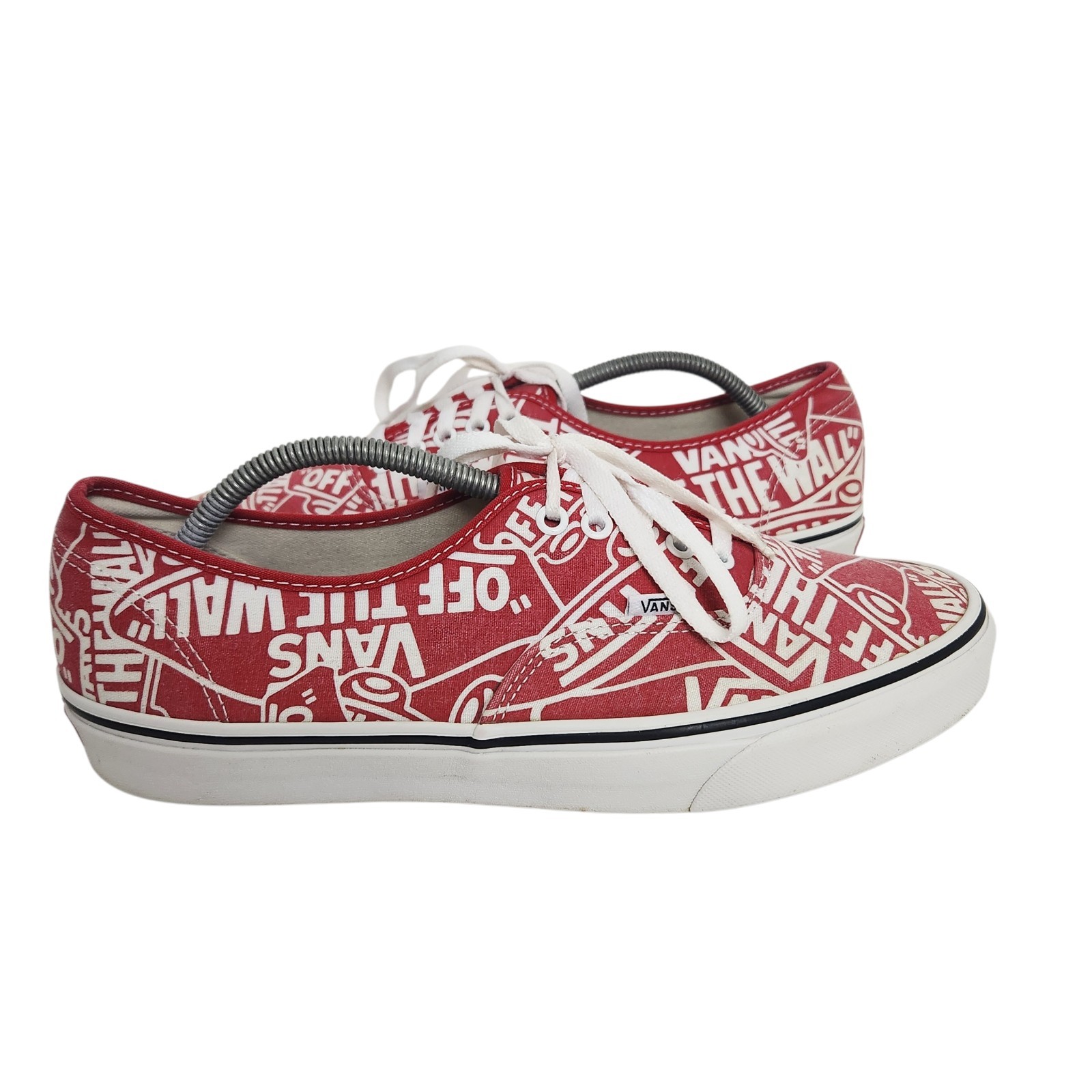 Vans Doheny OTW Mens Size 12 All Over Repeat Print Red/White Lace Up Sneakers