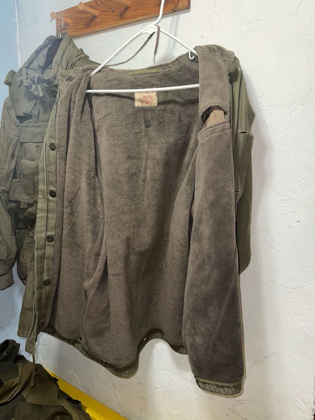 Vintage German Army Olive Drab Parka with Removable Faux Fur Lining