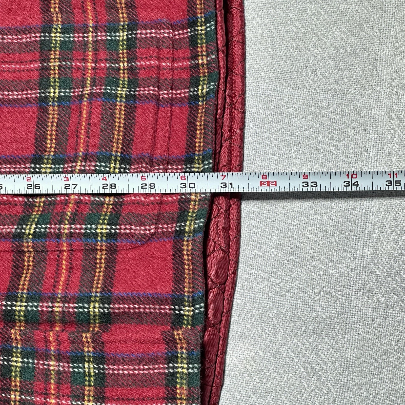 VTG 80s 90s British Khaki Jacket Womens 14 Chore Coat Tartan Plaid Wool Blend