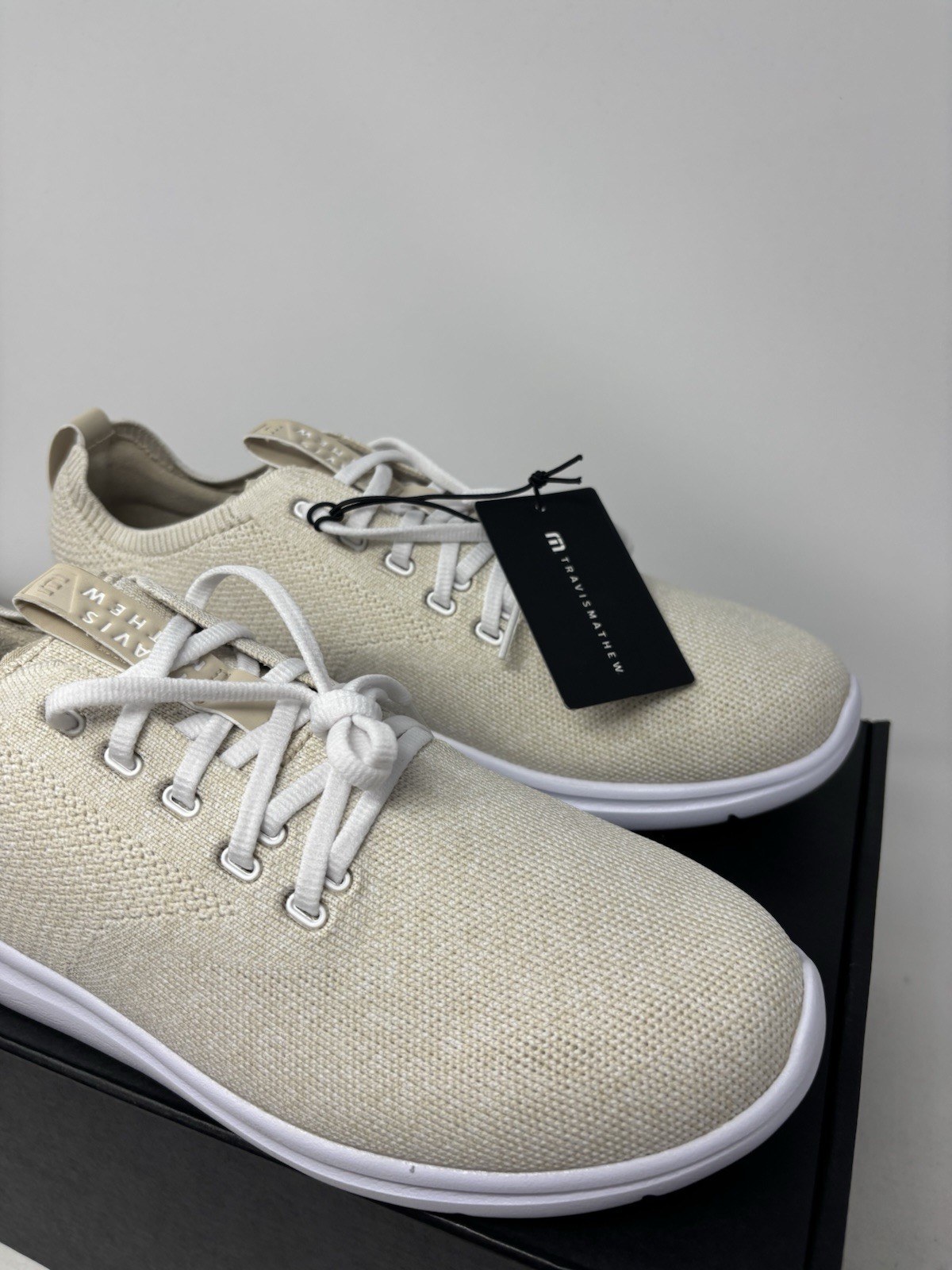 Travis Mathew The Daily Lite Italian Sand Beige White Sneaker Men’s Size