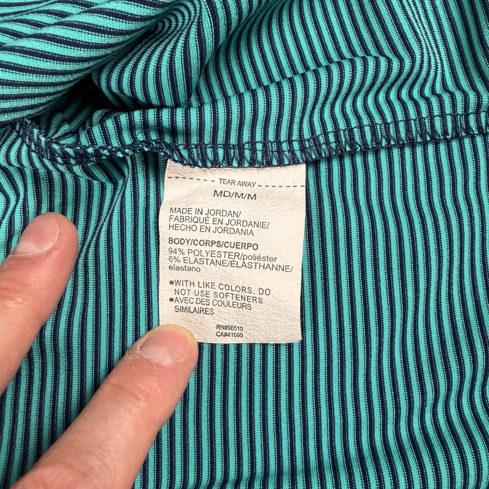 Under Armour The Performance Polo Shirt Men’s M Blue Striped Golf Loose Fit EUC