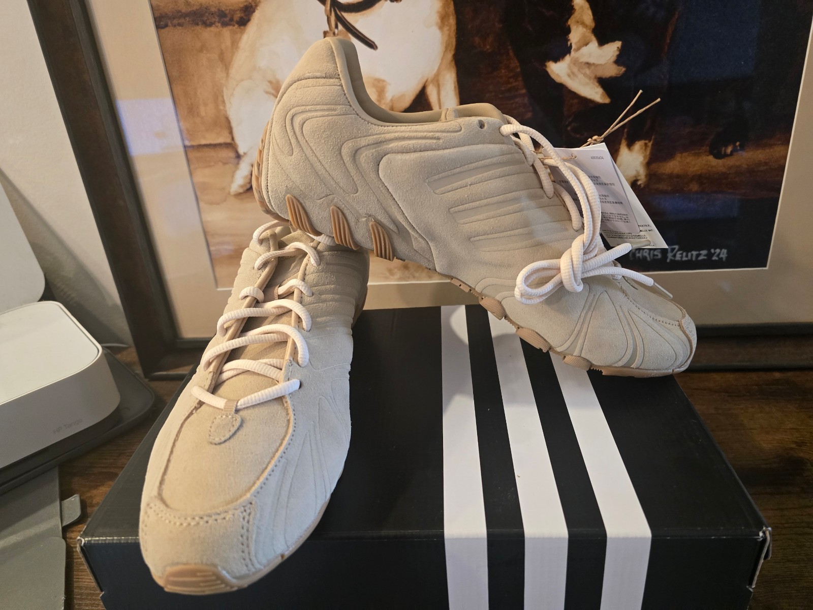 adidas Mens Ghost Sprint Magic Beige Wonder White JS1067 Sneakers Shoes Sz 10 US