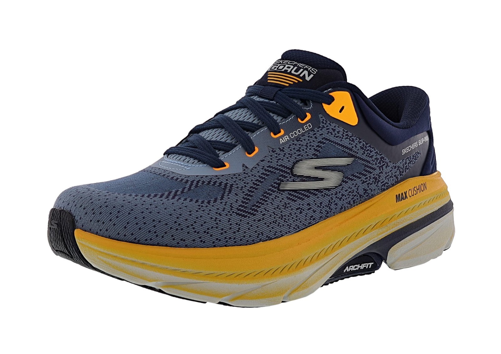 SKECHERS MEN’S MAX CUSHIONING ARCH FIT 2.0 220584WW/NVOR 4E WIDTH WALKING SHOES
