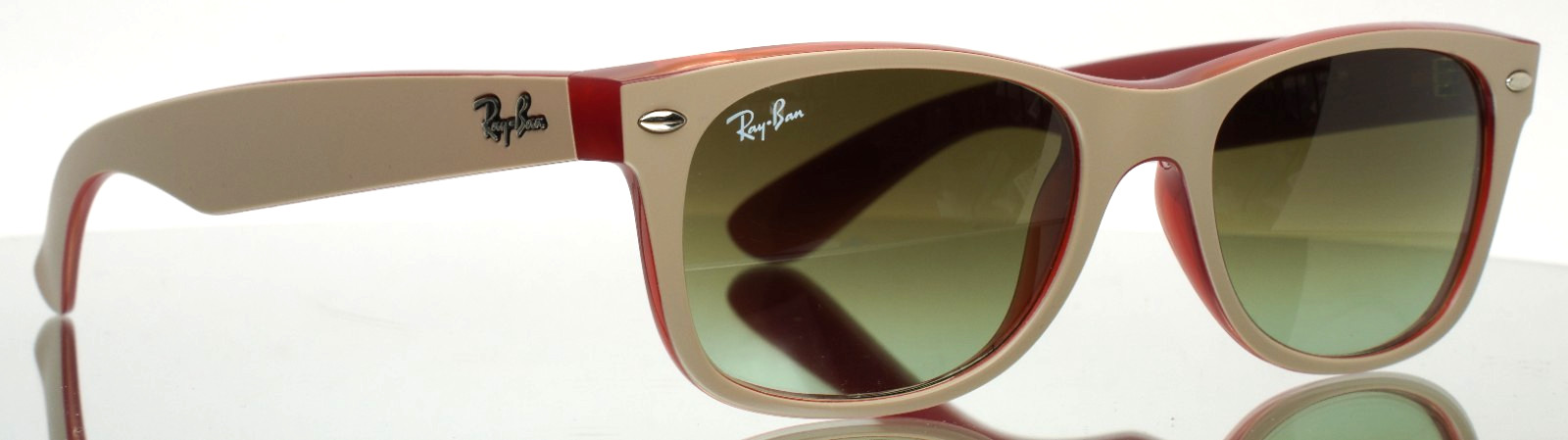 RAY BAN RB2132 New Wayfarer 6307/A6 Beige Mens Sunglasses 52-18-145 B:38