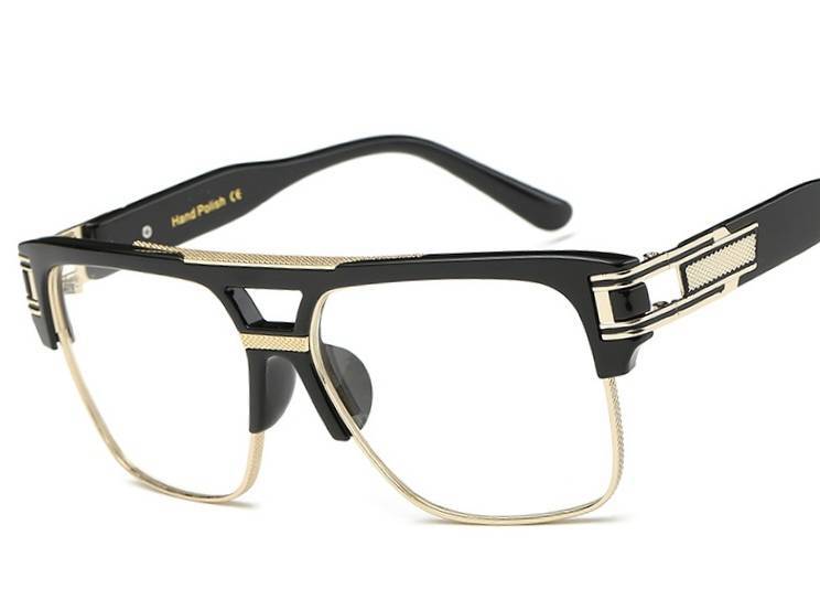 MEN SUNGLASSES CLEAR GAZELLE B-BOY HIP HOP SUNGLASSES OVERSIZED RETRO SQUARE