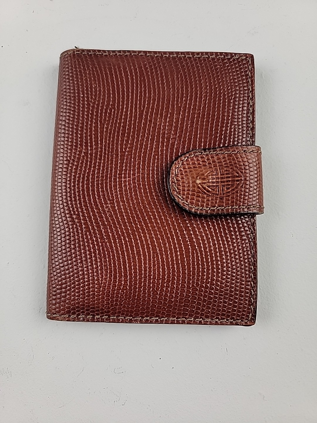 VTG Pellateri Men’s Leather Bi Fold Wallet Made in Italy Brown Zip Compartment