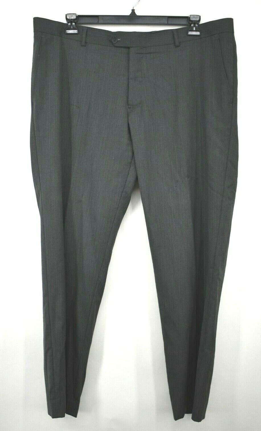 Combatant Gentlemen Gray 2 Button & Hook Front Flat Front Slash Pocket Pants 40R
