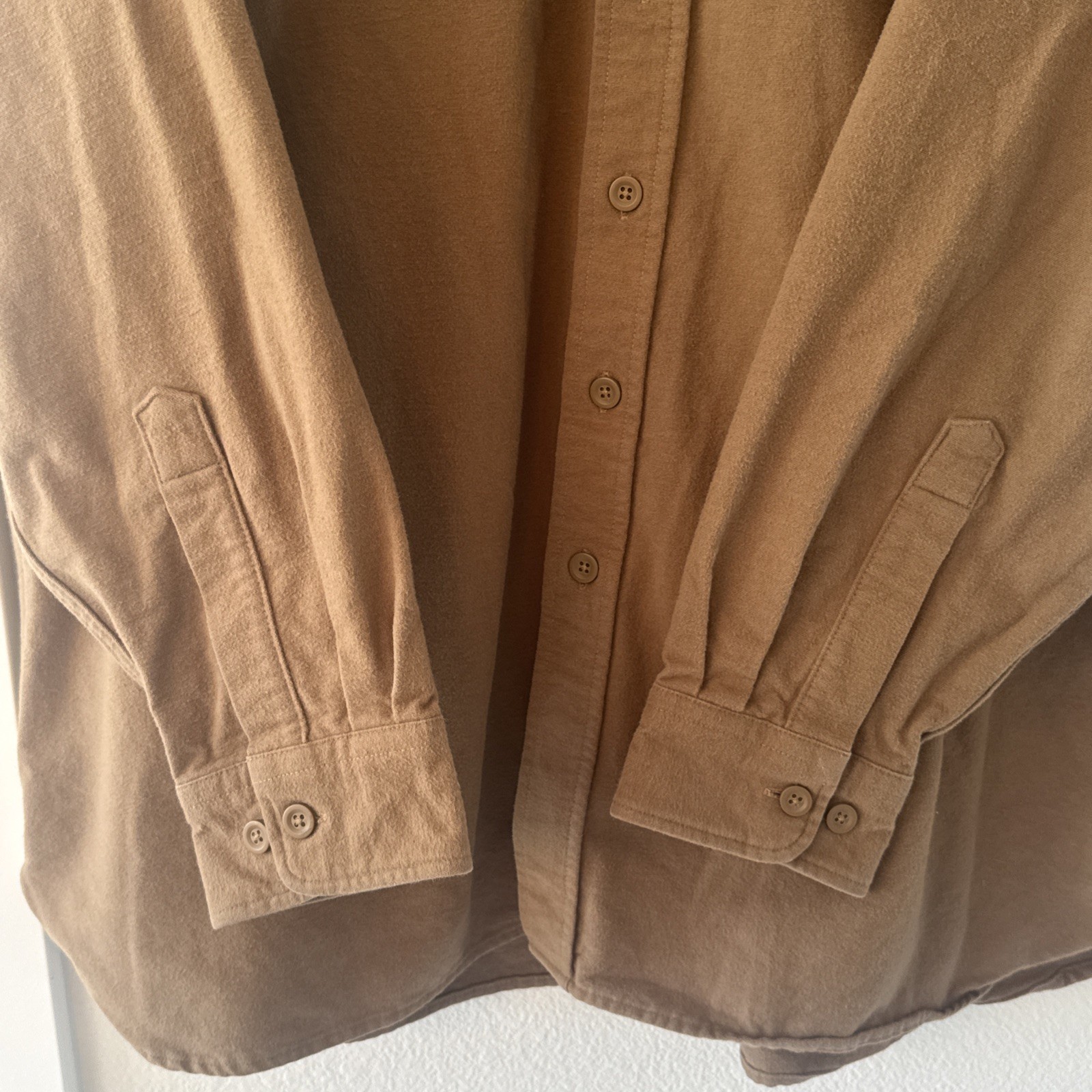 L.L.Bean Men’s Brown Shirt Jacket XXL Tall Button Front Pockets Collared