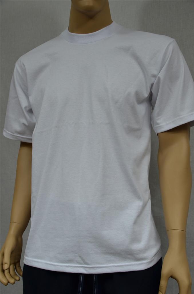 1 NEW PROCLUB S-7XL HEAVY WEIGHT T-SHIRTS WHITE PLAIN TEE PRO CLUB BLANK