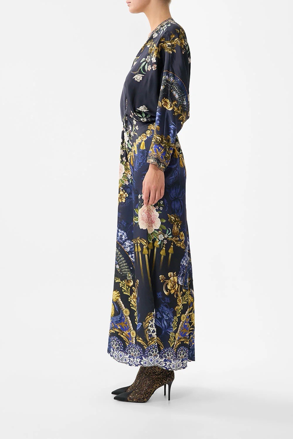 Camilla Notes From The Blue Room Twist Front Batwing Dress Size S