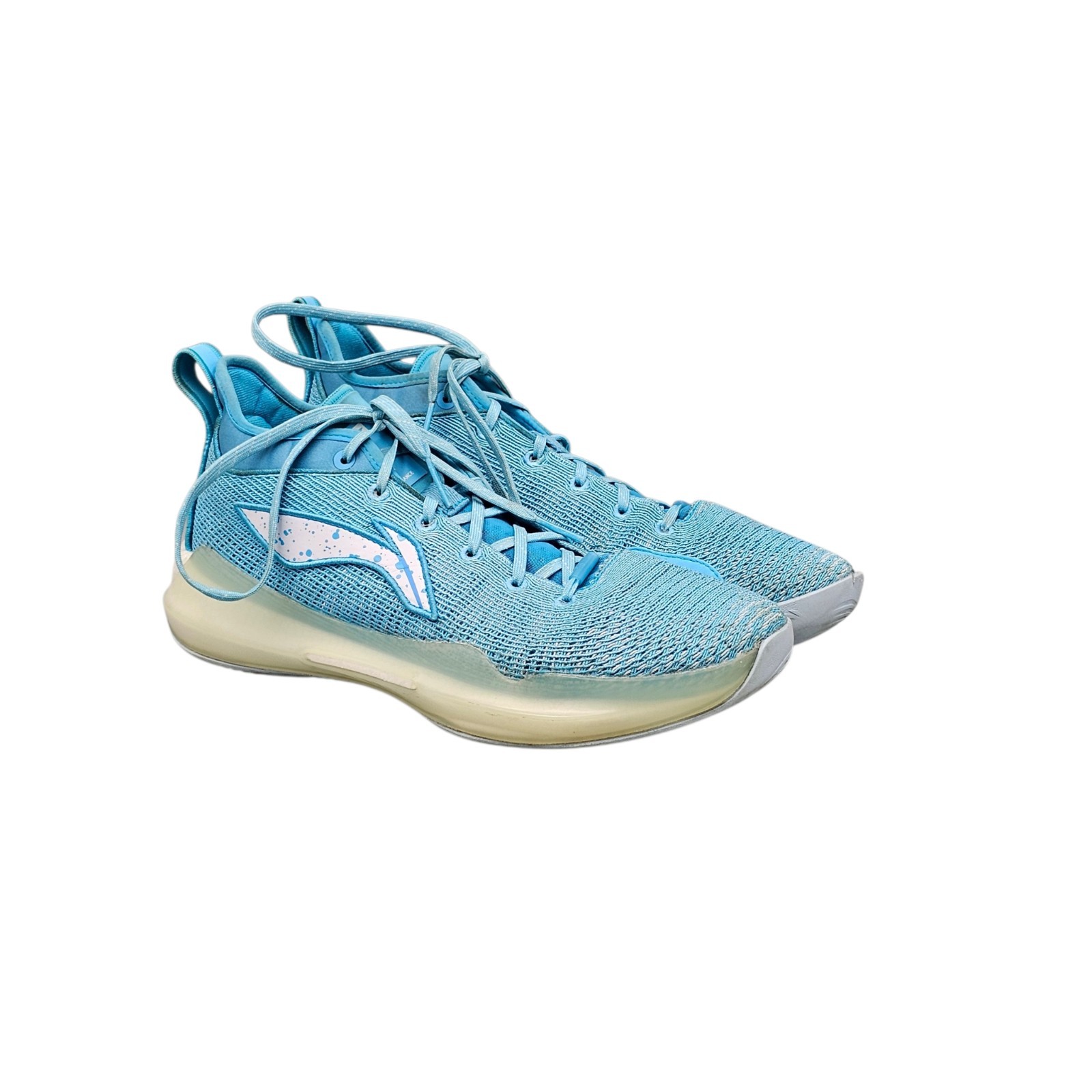 Li-Ning Men’s Size 12 US Yushuai 13 Light Blue Basketball Sneakers Shoes READ