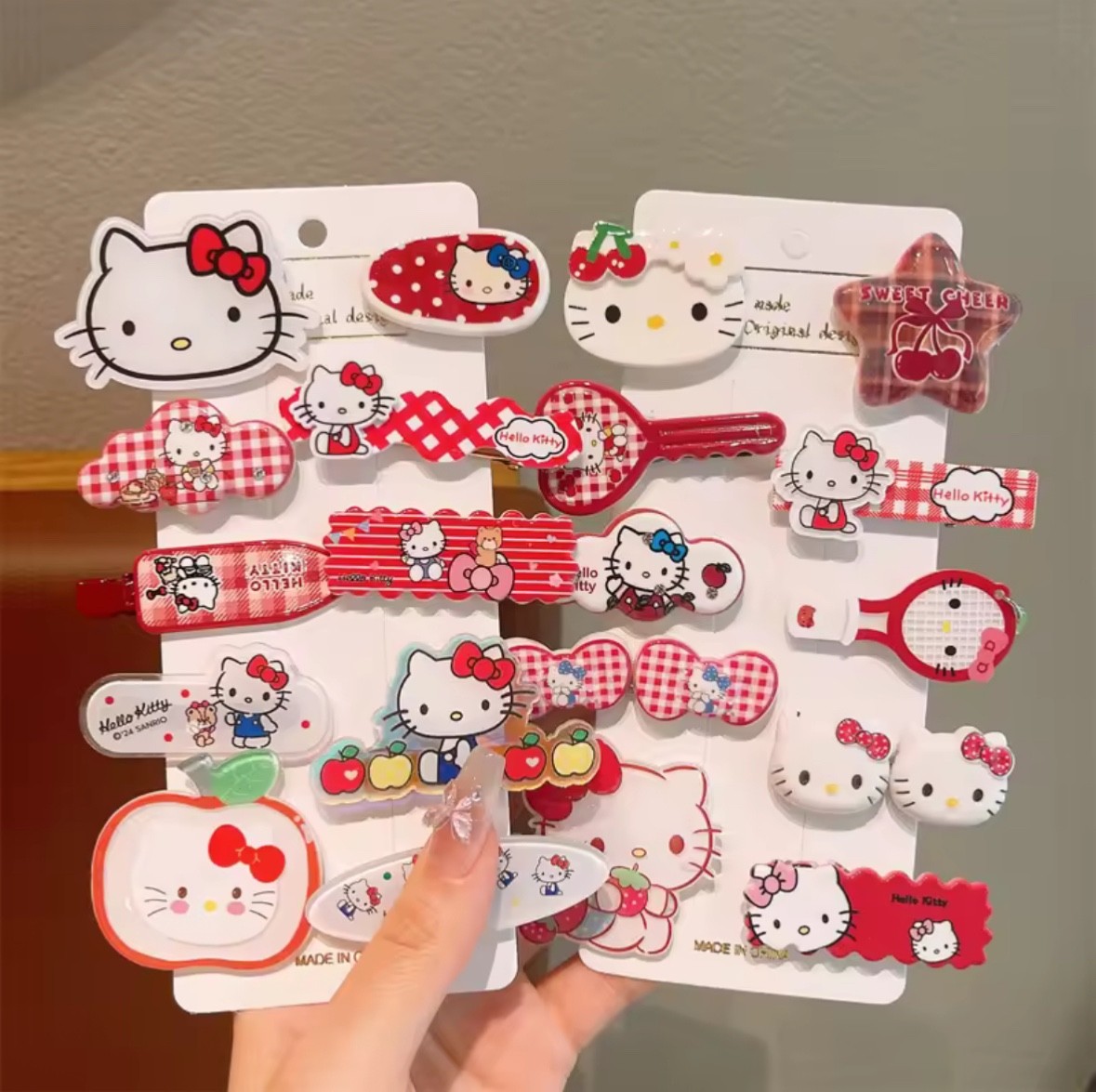 Kawaii Hello Kitty Hair Clips For All Hair Types Anime Cute Hair Stylers Gift