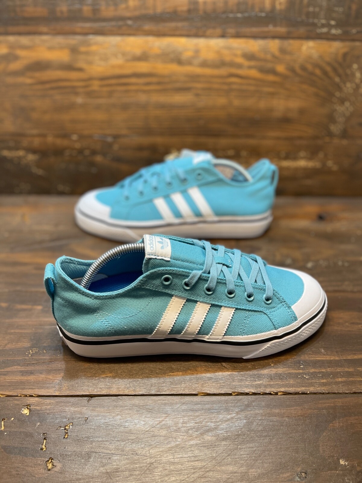 NEW Adidas Nizza Low Advantage Athletic Casual Shoes Blue White Mens Size HP9081