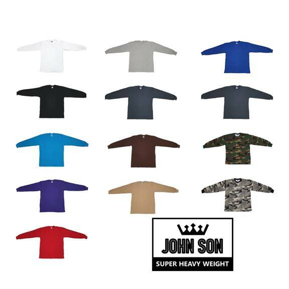 Plain Thermal T-shirts Round Neck [ JOHN SON ] Super Heavy Weight [S~5XL] Single
