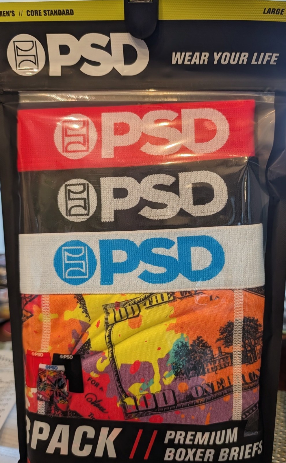 PSD Boxer Briefs 3 PACK Microfiber MONEY MOVES $100 PASTEL BENJI’S Stack DROPS 7