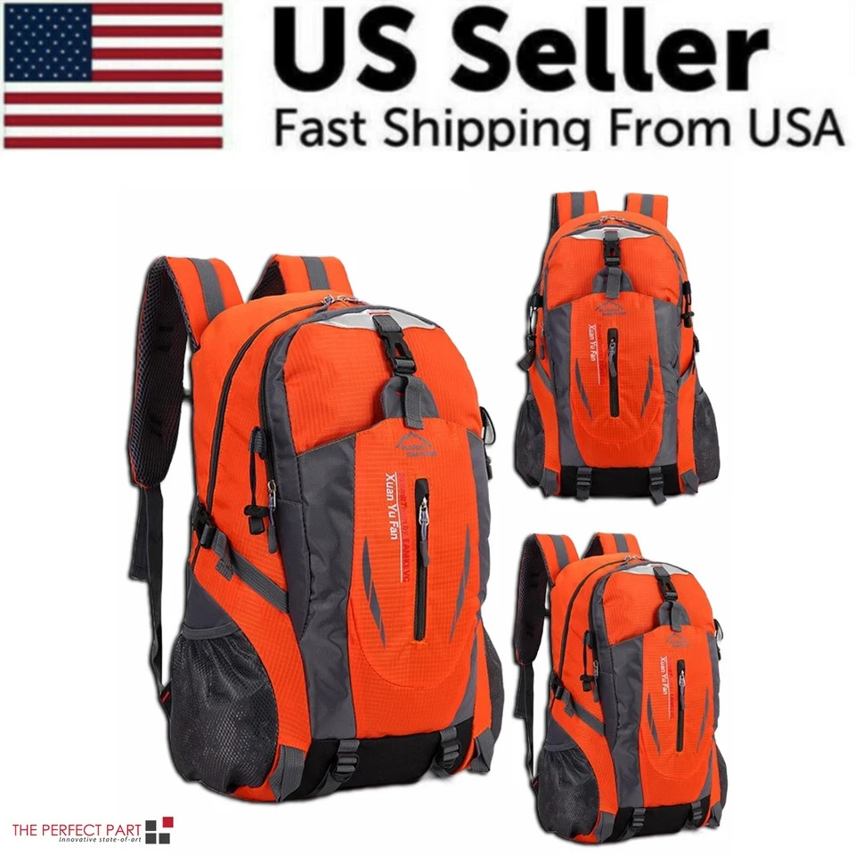 40L Men Women Travel Backpack Rucksack Camping Laptop Hiking School Book Bag