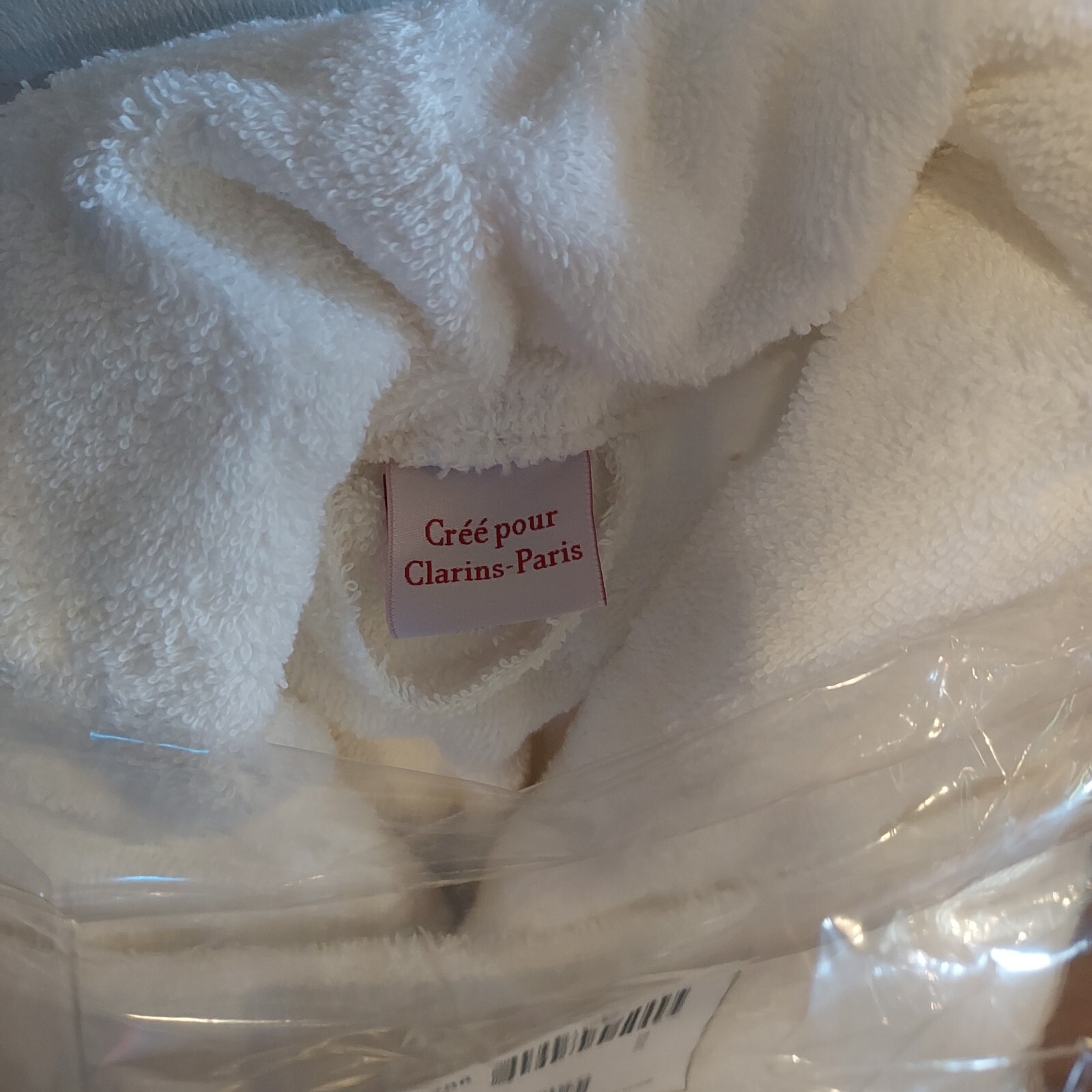 Clarins Paris White Bath Robe 100% Cotton Unisex NEW READ DESCRIPTION