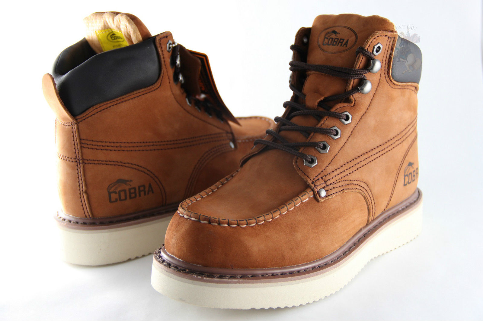 Men Work Boot Cobra C11M Brown Genuine Leather Goodyear Welt Construction New